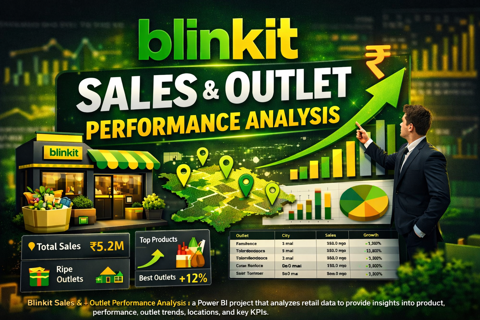 Blinkit Sales & Outlet Performance Analysis